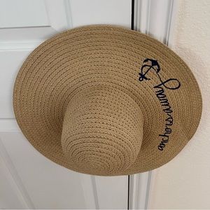 Talbots Womens Wide Brim Natural Straw Hat One Size Beige